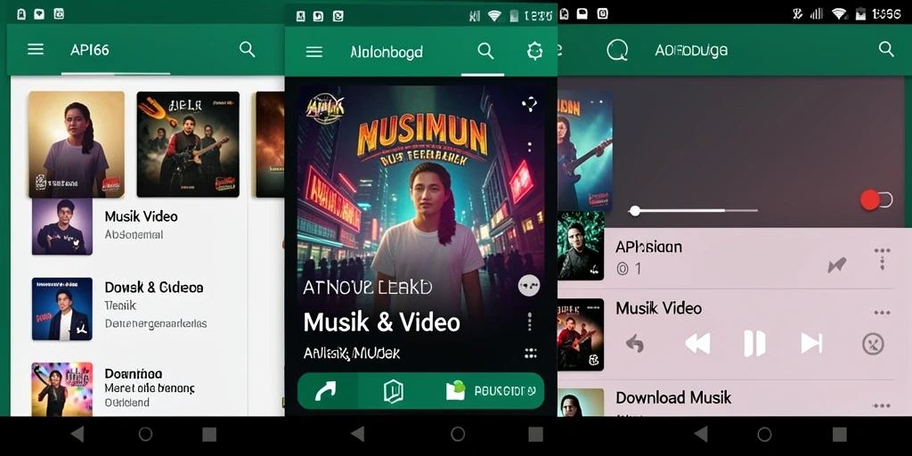 Tampilan antarmuka aplikasi API66 untuk unduh musik yang mudah.