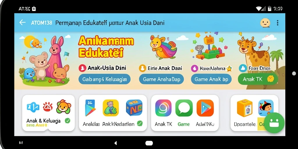 Antarmuka ATOM138 dengan permainan edukatif yang menarik.