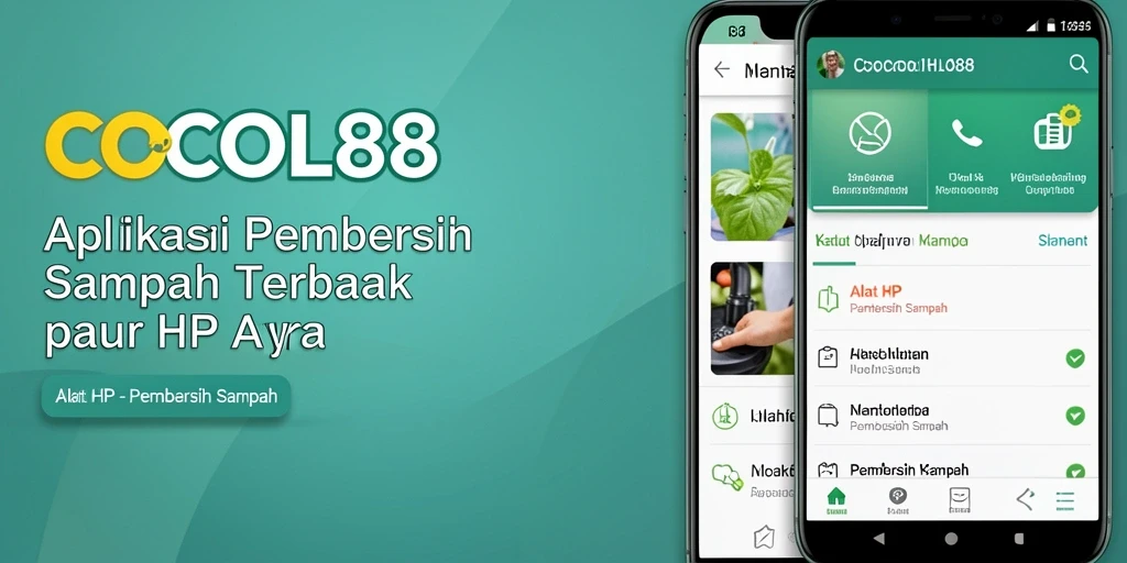 Screenshot aplikasi COCOL88 menampilkan antarmuka pembersih sampah yang sederhana dan efektif.