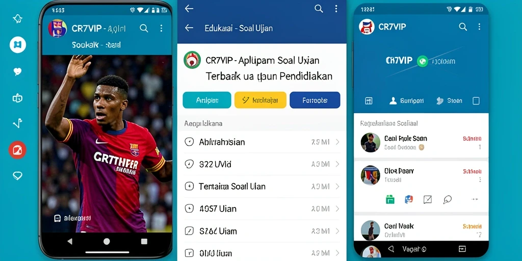 Tampilan antarmuka pengguna CR7VIP yang intuitif dan menarik.