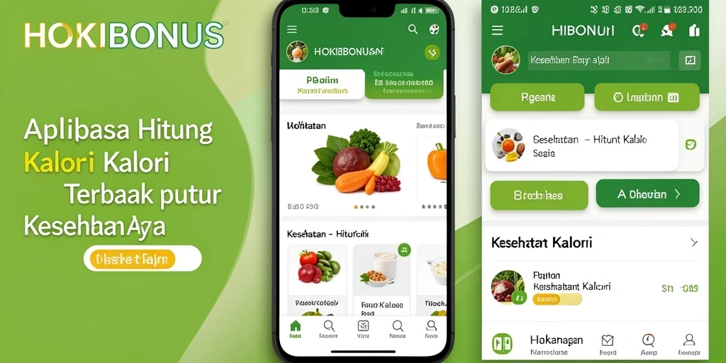 Tampilan antarmuka HOKIBONUS untuk menghitung kalori.