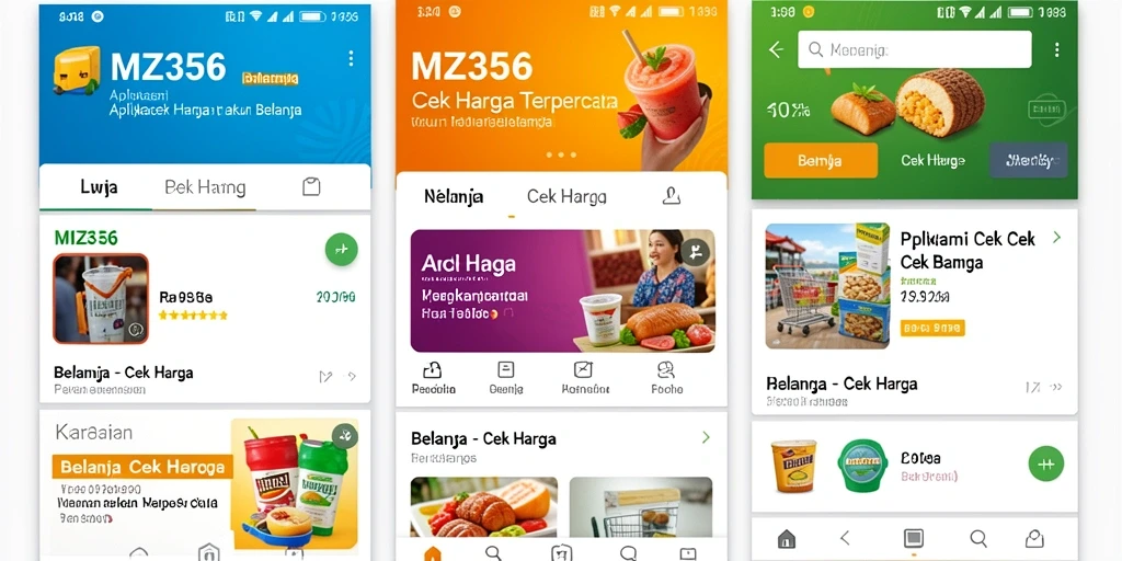 Tampilan antarmuka MZ356 yang sederhana dan fungsional untuk cek harga.
