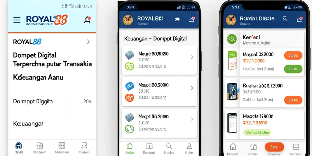 Tampilan antarmuka pengguna ROYAL88 yang sederhana dan fungsional.