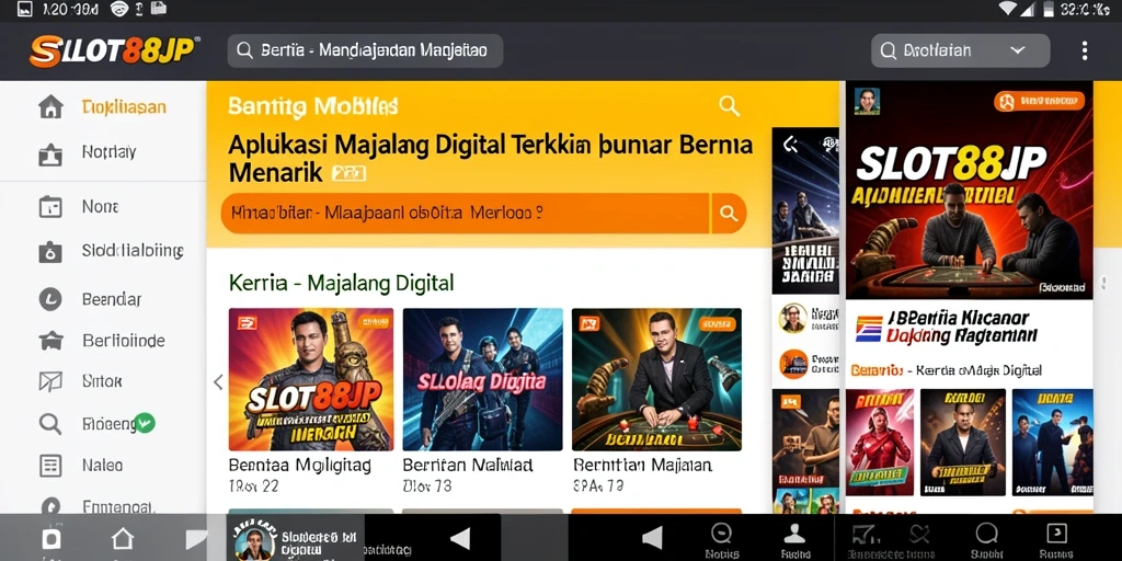 Antarmuka pengguna SLOT88JP yang informatif dan menarik.